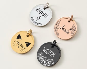 Personalized Pet Tag,Custom Dog Tag,Cat Tag Cat Collar Tag,Cat ID Tag,Dog ID Tag,Dog Name Tag