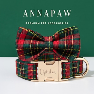Christmas bow tie collar for dogs 2025