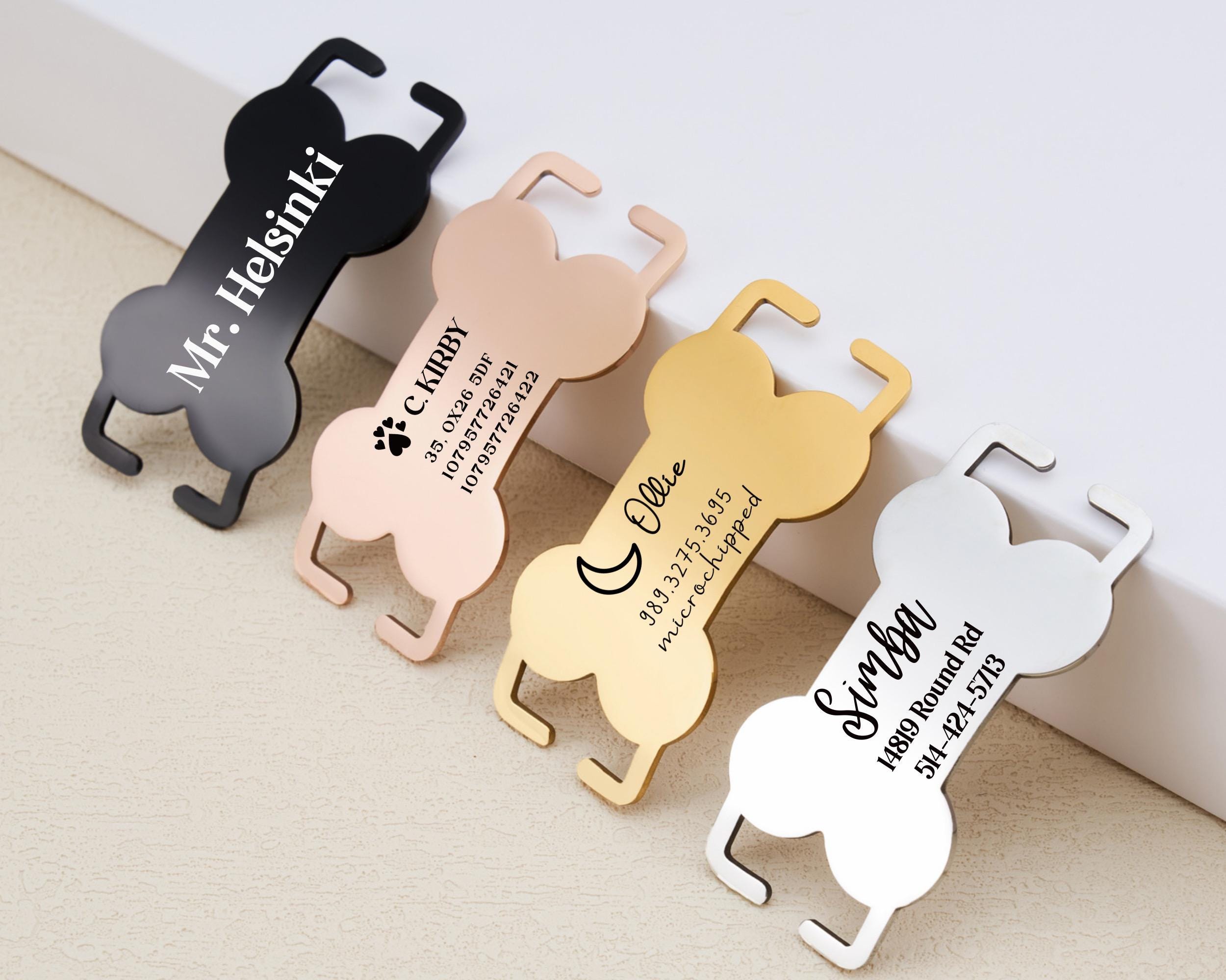 Collare Ricamato Nome Collare Per Gatto Personalizzato Ricamato - Con Campana, Nome E Telefono, Regolabile 8.5-13 Pollici Accessorio Pet - Foto 10