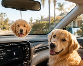 Ambientador personalizado para perros, ambientador con retrato personalizado de mascota, regalo para amantes de los gatos, ambientador colgante para coche para dueños de mascotas.