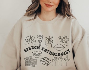 SLP Sweatshirt Speech Therapy Sweatshirt Speech Pathology Sweatshirt Speech Pathology SLP Crewneck Trendy Sweatshirt