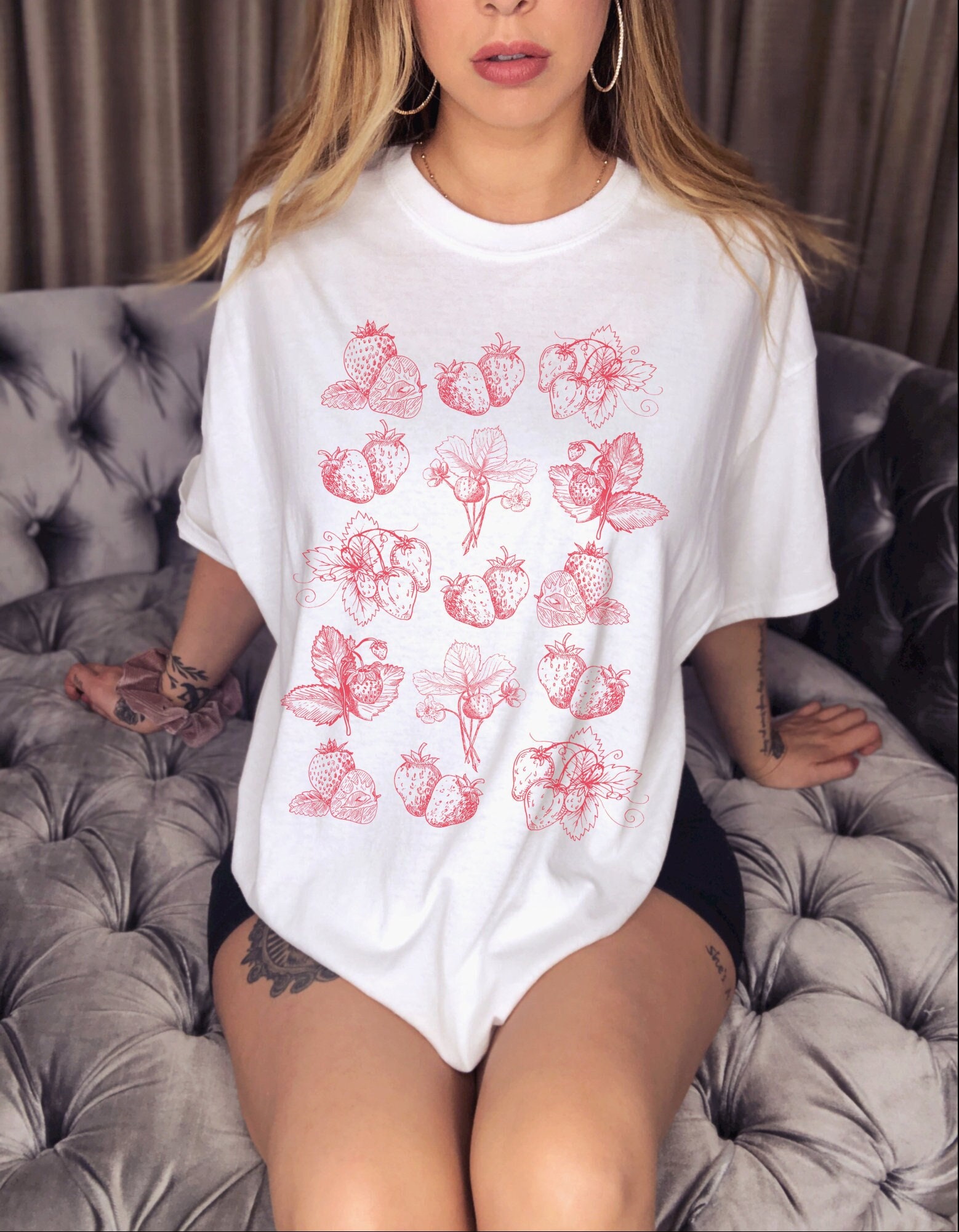 strawberry shirt in the sunshine