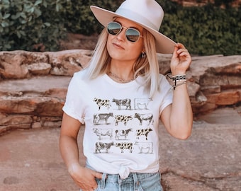 Cow Print Cow Tshirt Western Shirt Cow Sweater Cottagecore Shirt Trendy Clothes Cow Gifts For Women Cowgirl Shirt Cow T Shirt
