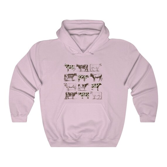 Cow Hoodie Cow Print Hoodie Cow Sweatshirt Trendy Sweatshirt