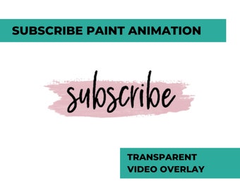 Subscribe Writing Paint Brush Animation Pink | handwritten, handwriting, video overlay, YouTube, vlog, paint, video editing