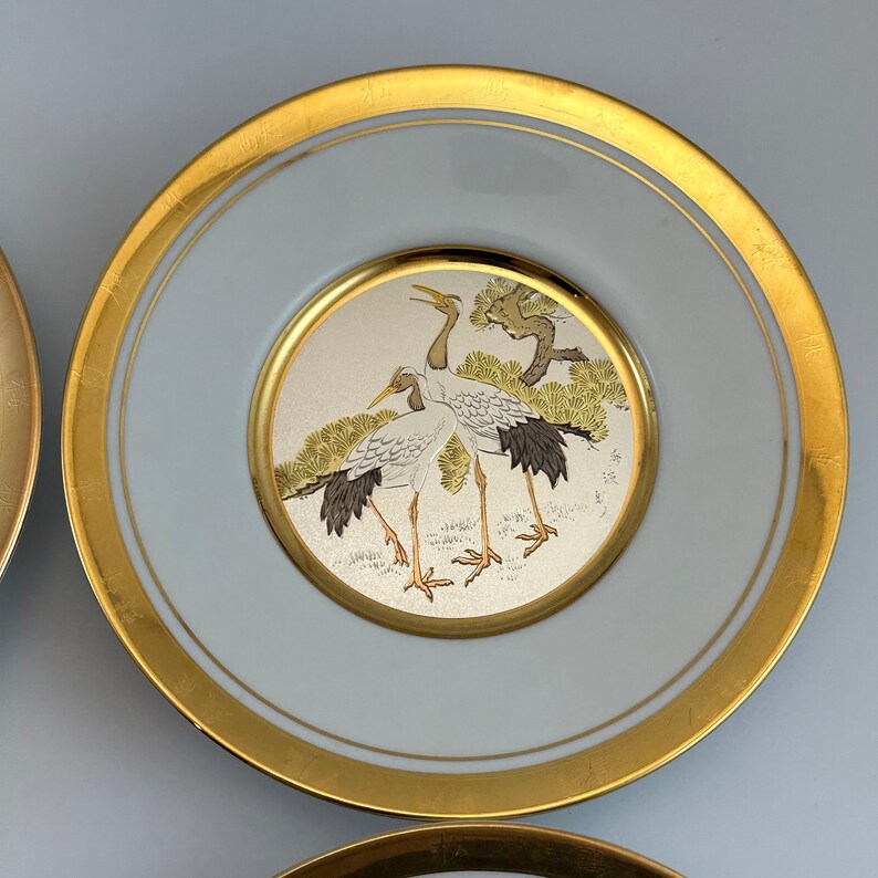 The Hamilton Collection Japanese Floral Calendar Chokin Plate Etsy