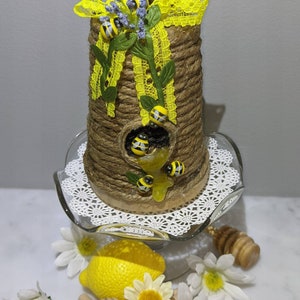 Bee Hive / Bee Skep / Summer Decor/ Bee