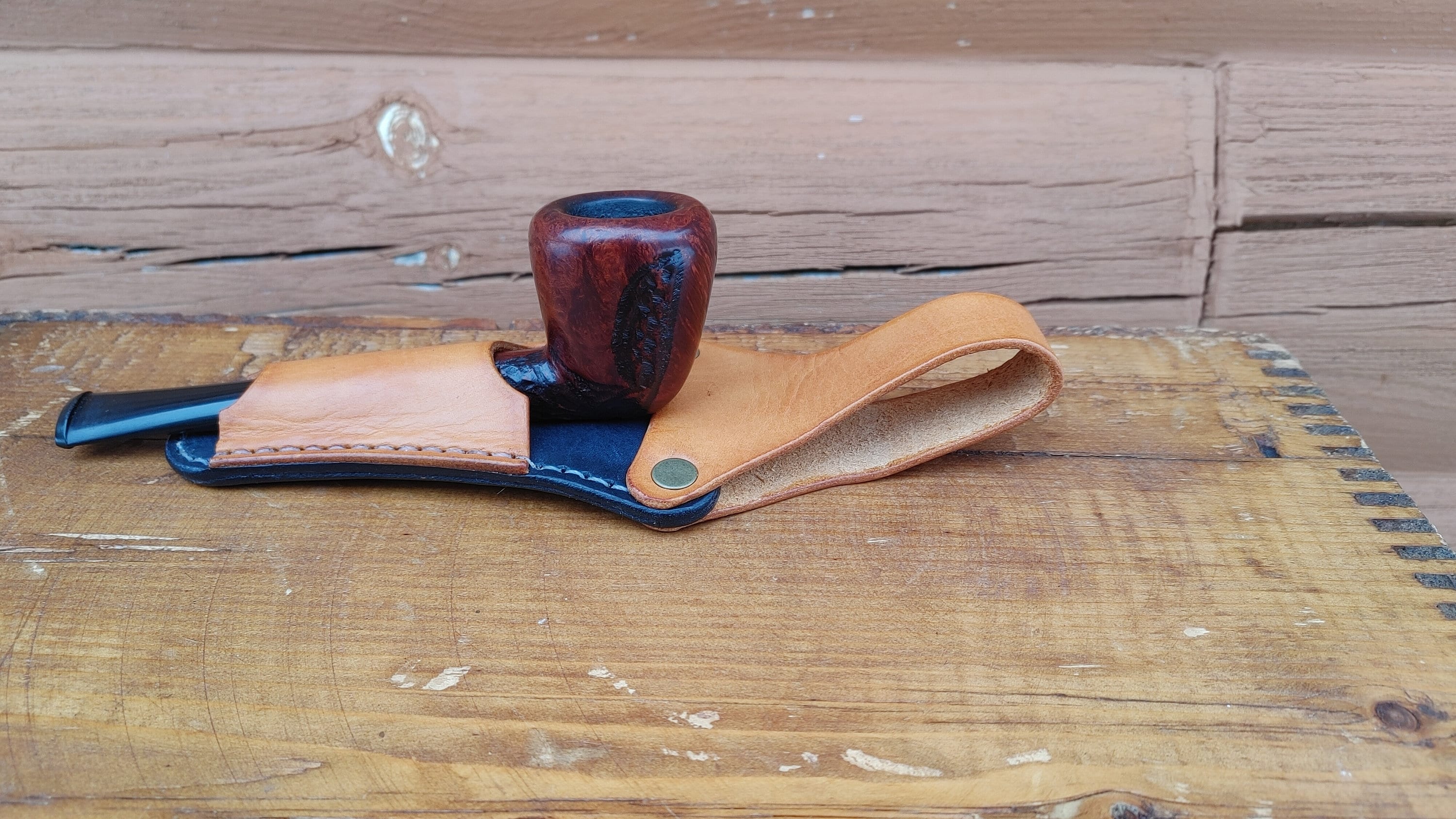 Leather Tobacco Pipe Holster / Tobacco Pipe Accessories / Pipe Case