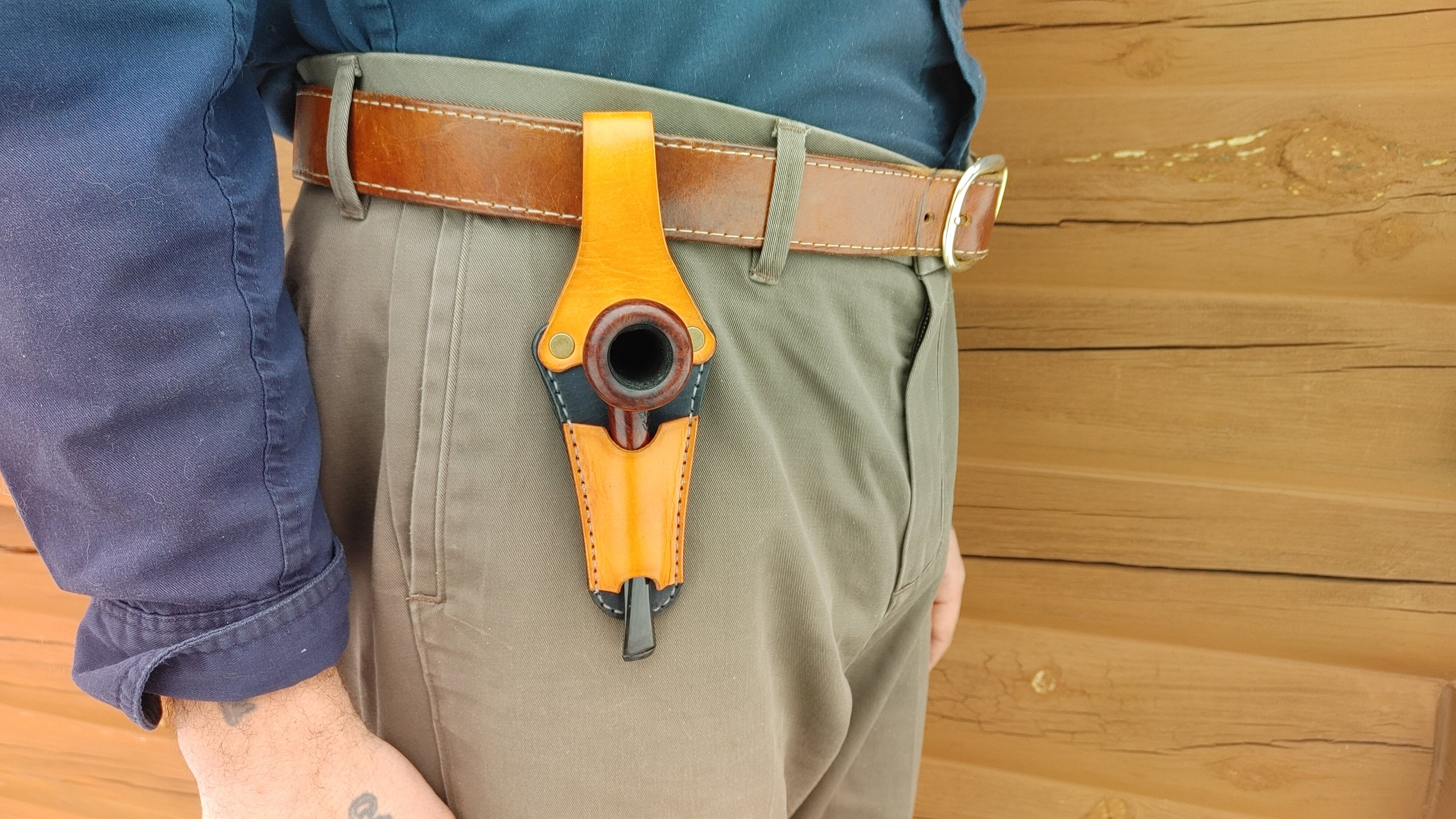 Leather Tobacco Pipe Holster / Tobacco Pipe Accessories / Pipe Case