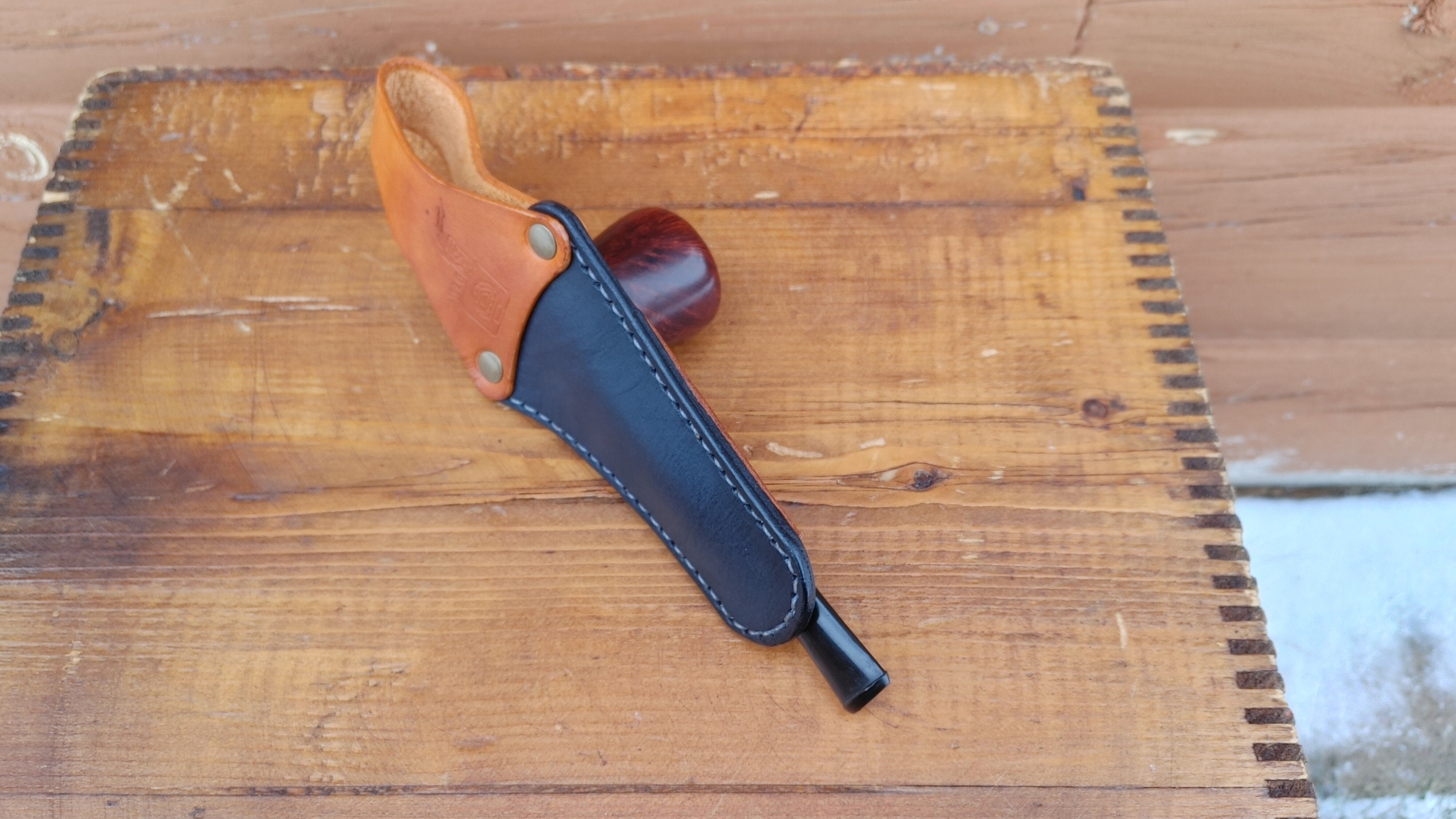 Leather Tobacco Pipe Holster / Tobacco Pipe Accessories / Pipe Case