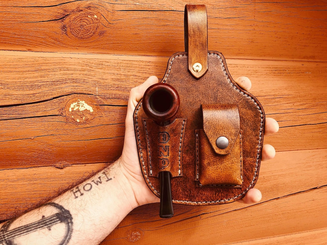 Leather Tobacco Pipe Holster / Zippo Holster / Tobacco Pipe