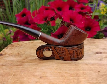 Hand Tooled Leather Pipe Rest/ Pipe Rest