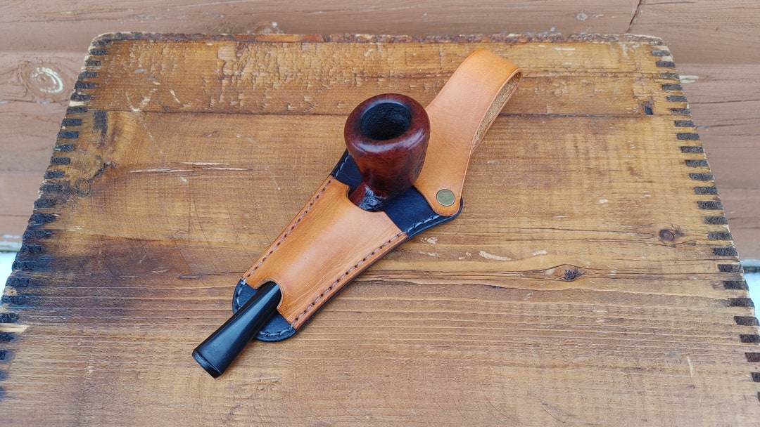 Leather Tobacco Pipe Holster / Tobacco Pipe Accessories / Pipe Case