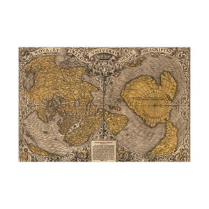 Vintage 1531 World Map Gift Wrap Paper for Birthdays, Presents, Surprises
