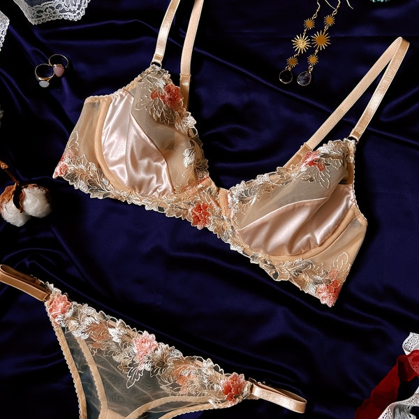 Luxury Nude Lingerie - Etsy
