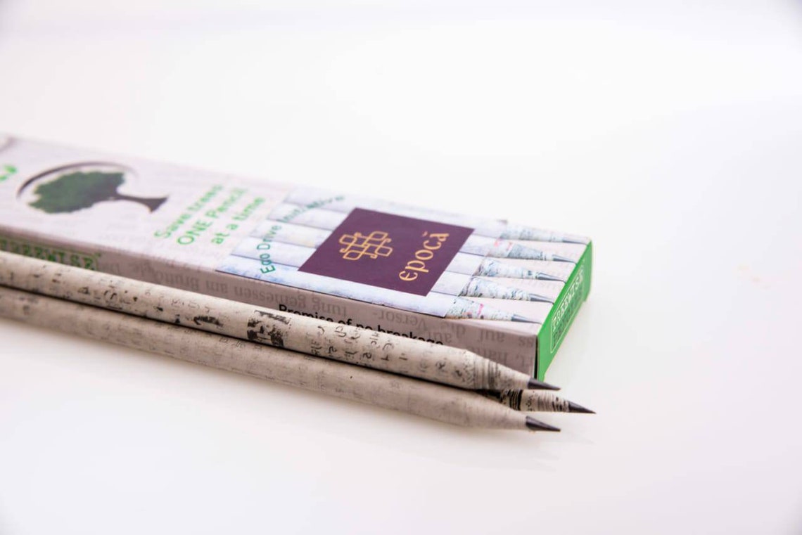 Handmade Newspaper Pencils Etsy