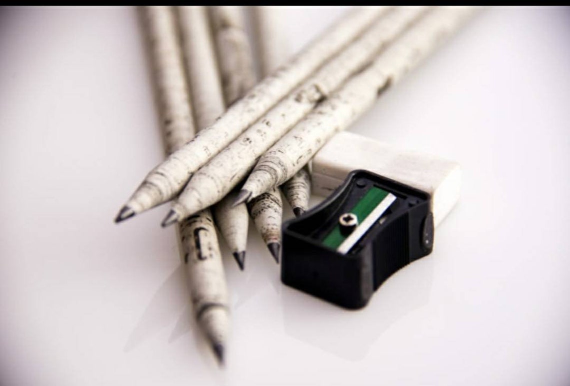 Handmade Newspaper Pencils Etsy