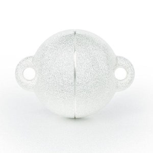 Langer Magnetic clasp - BALL 925 silver - matt