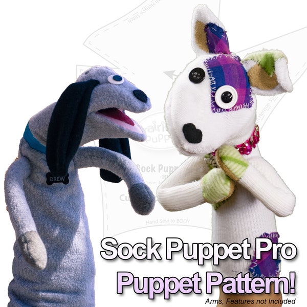 Sock Puppet Pro Simple Professional Pattern - Downloadable PDF