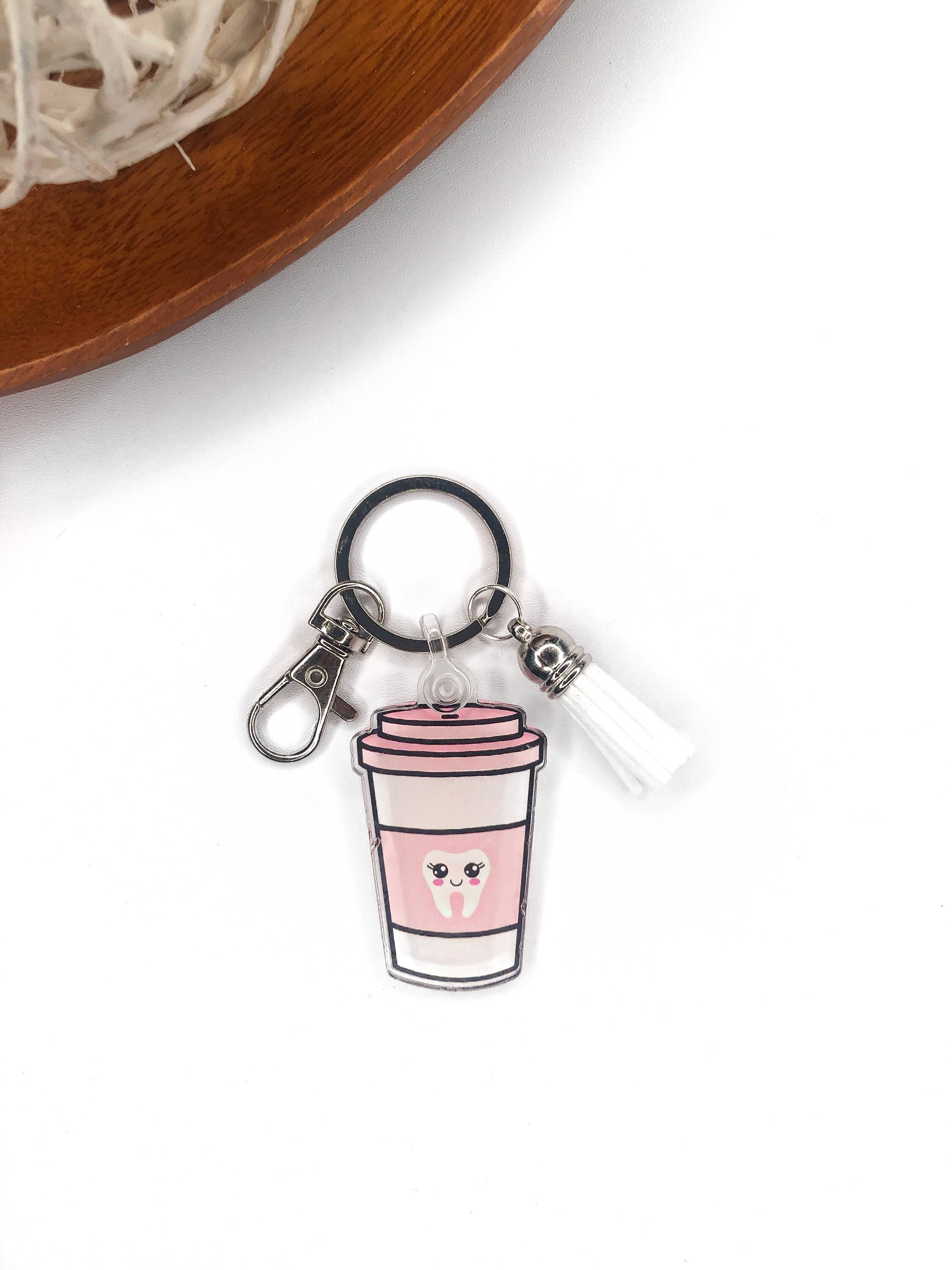 Cute Coffee Cup Keychain 1.31 x 2 Etsy