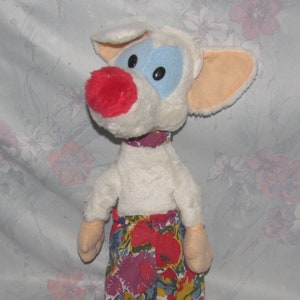 Vintage 1997 Pinky From Animaniacs Pinky and the Brain Plush - Looney Tunes, Play By Play - 14" Tall