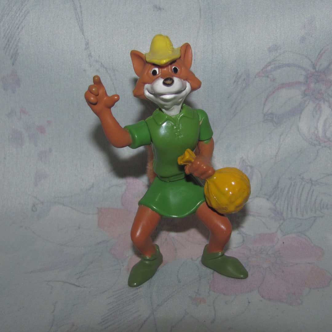 Robin Rood Toy Vintage Disney Robin Hood PVC Action Figure - Articulated, 3.5