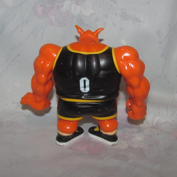 Vintage 1996 Space Jam Pound Figure - Orange Monstars Player
