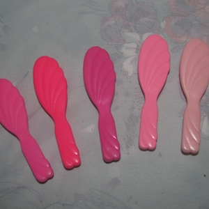 Vintage Barbie-penselen, set van 5 - versie met lange haren - roze tinten