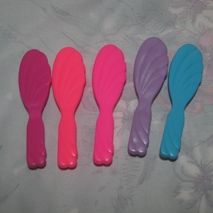 Vintage Barbie-penselen set van 5 - versie met lange haren - roze, paars, blauw