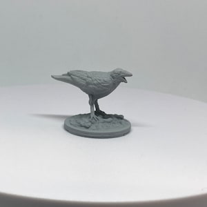 Miniature en résine imprimée en 3D Crow Bird