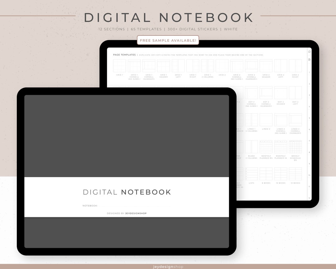 Digital Notebook for Students With Hyperlinked Tabs | 12 Subject ...