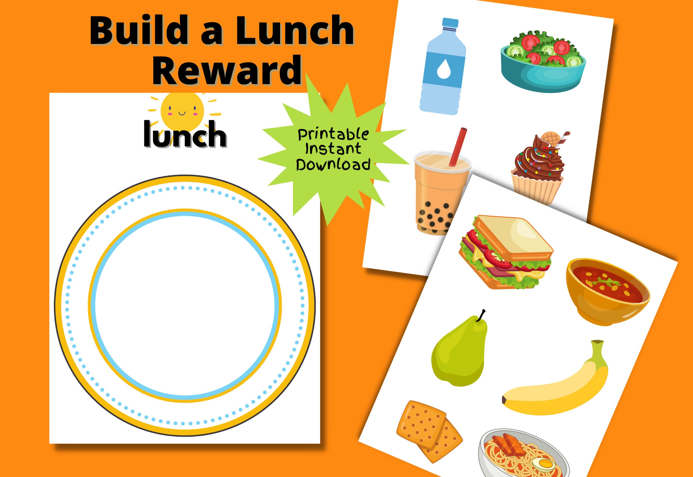 VIPKid ESL Lunch Reward Build a Lunch Printable Instant Etsy