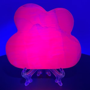 UV Reactive Mangano Pink Calcite Cloud Natural Stone 3.6: Tall 9.1oz AC615