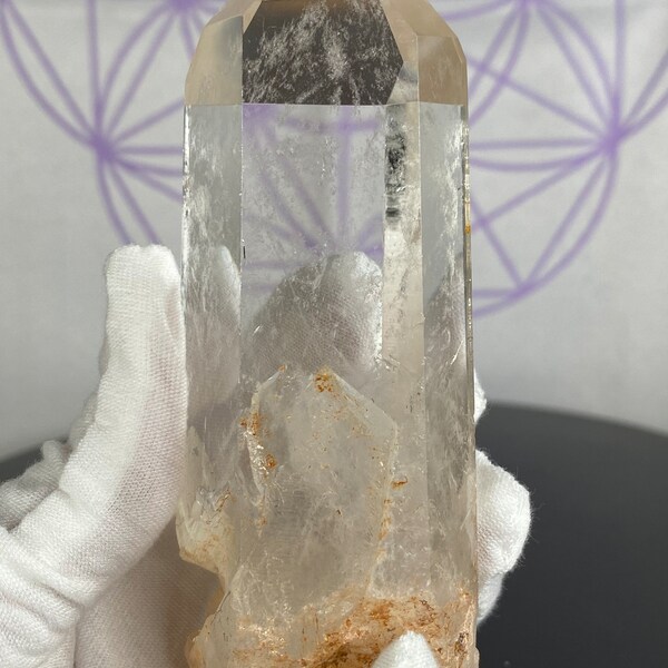 Polished Tip Natural Quartz Point 243g 5" Tall AC545