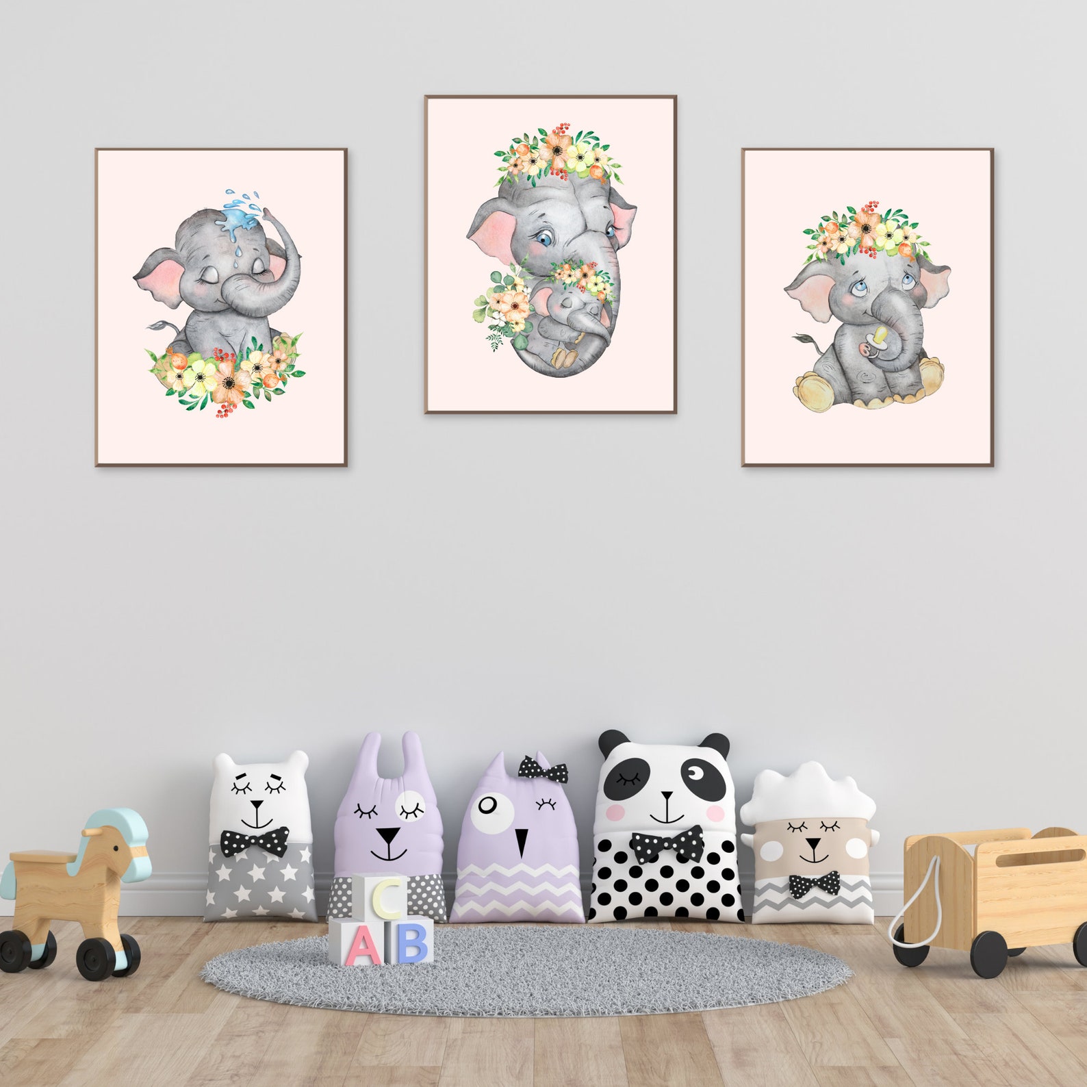 Elephant Nursery Elephant Wall Art Print Printable Wall Art Etsy
