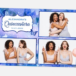 Butterfly Photo Booth Template | 4x6 | Butterfly Quinceañera Photo Booth Template | XV Photo Booth Template | Sweet 15 | Sweet 16 Template