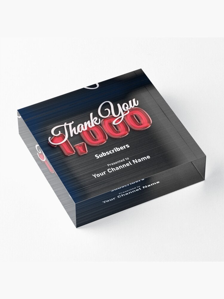 Youtube Subscriber Award Plaque with the Creator play button Etsy