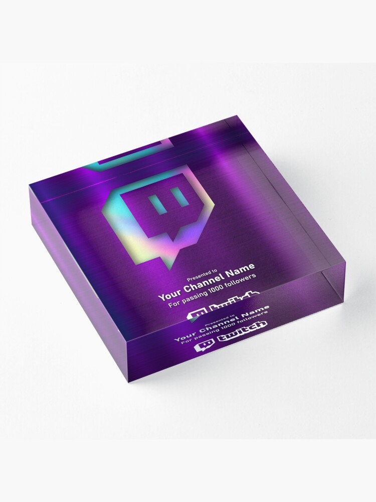 Twitch awards Streamer Follower and views Award Plaque Etsy