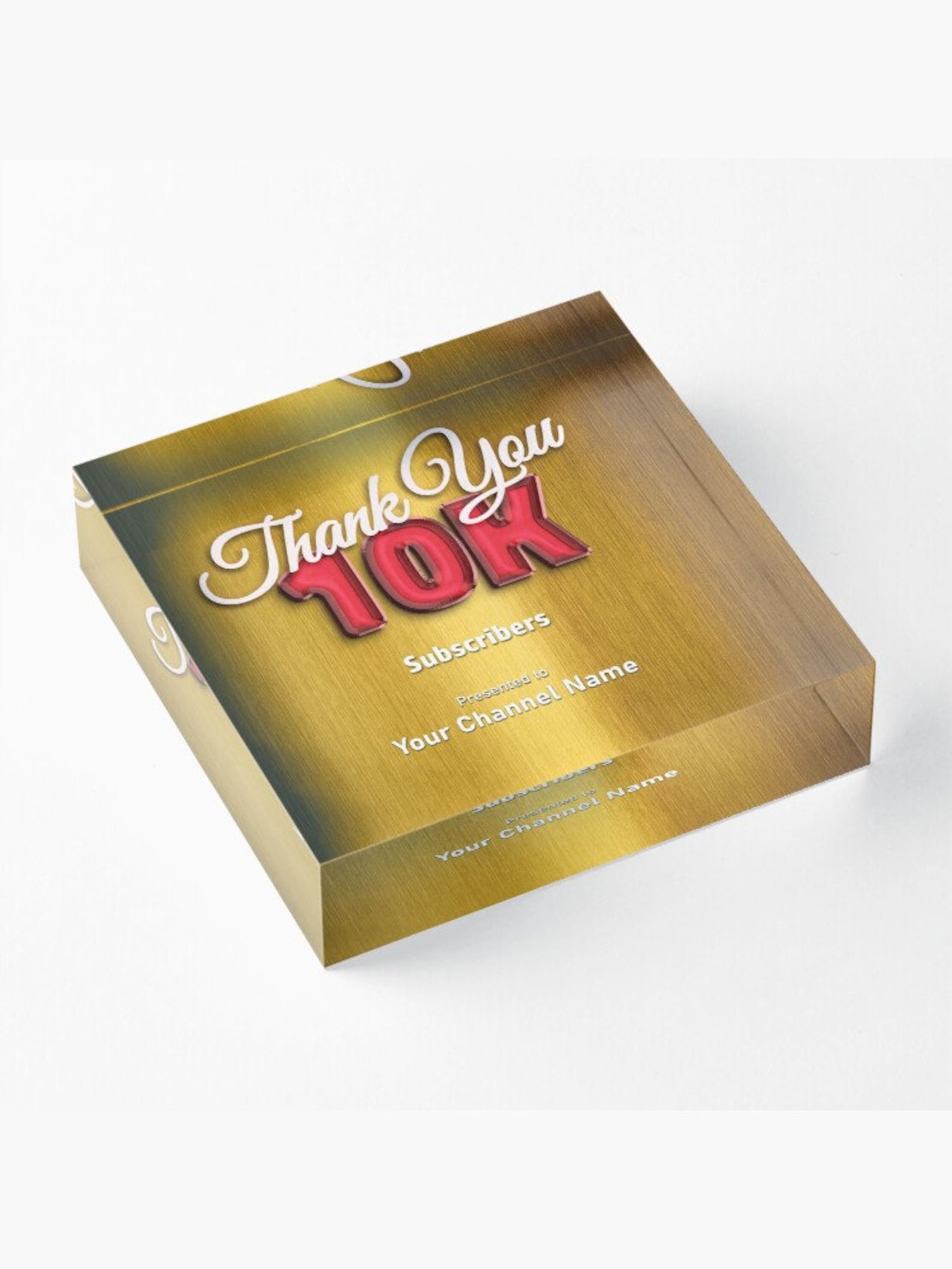 Youtube Subscriber Award Plaque with the Creator play button Etsy