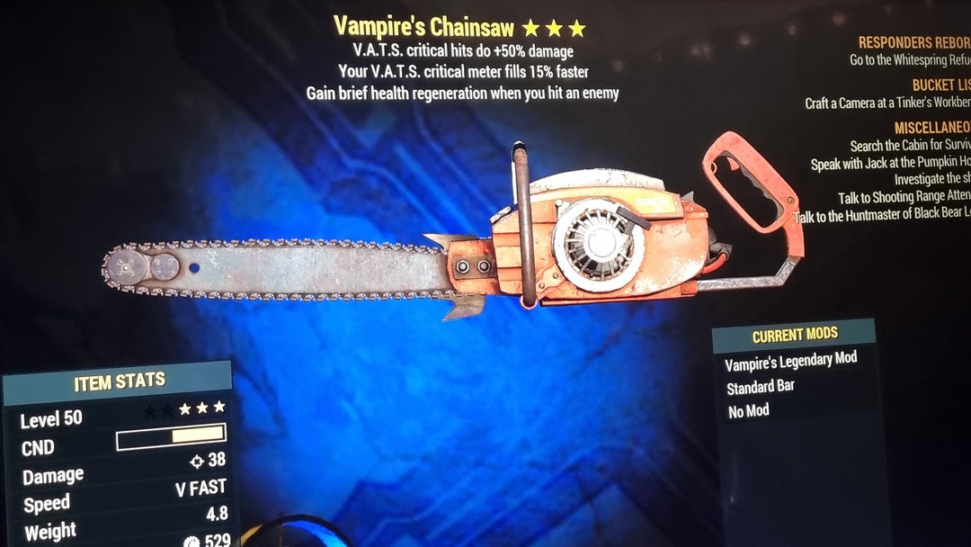 Fallout 76 Chainsaw Build at Ralph Smith blog