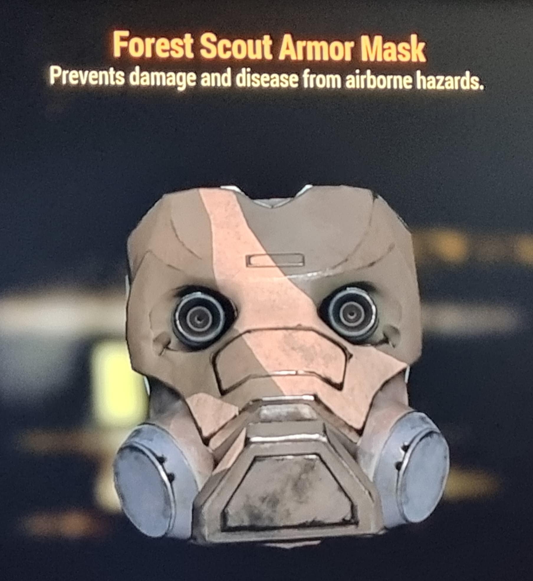 krabbe tragt ledsager Forest Scout Armor Mask Fallout 76 Ps4 - Etsy
