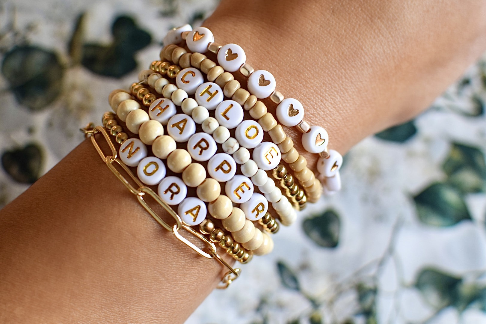 Alphabet Beads Beaded Name Bracelets Diy Name Bead Bracelets Diy