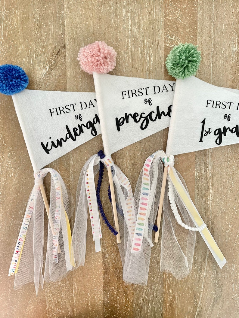 First Day of School Pennant Flag  School Pennant  School image 0