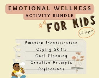 Das ultimative Set für emotionale Wellness-Aktivitäten für Kinder: Therapie Arbeitsblatt zur Beratung für soziale Arbeit, emotionale Regulierung, psychische Gesundheit