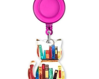 Kitty Cat Book Reel: Nettes Geschenk für Bibliothekarin, Tierarzt, Krankenschwester, Doktor, Arzthelferin, Vet Tech, Therapeut, Studenten