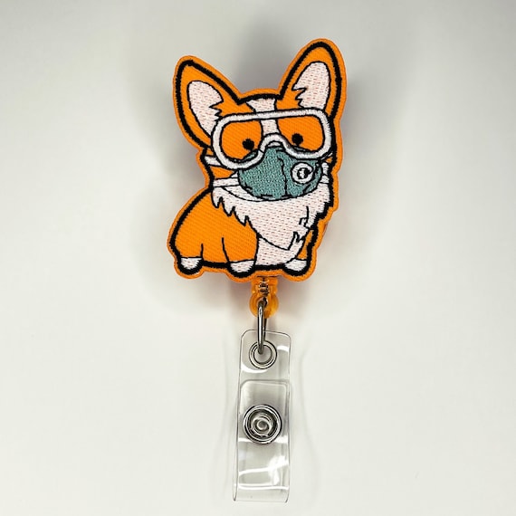 Cute Pink Cowboy Cat Badge Reel – Retractable ID Holder For Nurses, Doctors, Students & Office Workers