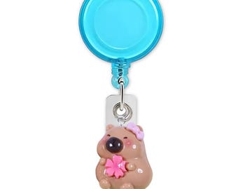 Capybara Badge Reel ID Inhaber: Nettes Geschenk für Tierarzt, Krankenschwester, Doktor, Arzthelferin, Wissenschaftlicher Laborant, Vet Tech, Therapeut, Rad
