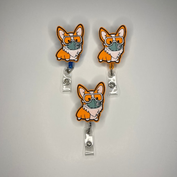 Cute Pink Cowboy Cat Badge Reel – Retractable ID Holder For Nurses, Doctors, Students & Office Workers