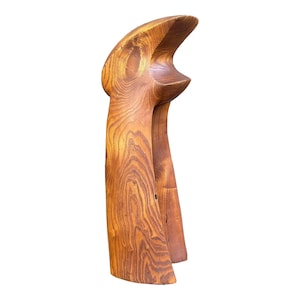 Mid-Century Modern Carved Teak Wood Abstract Wooden Sculpture