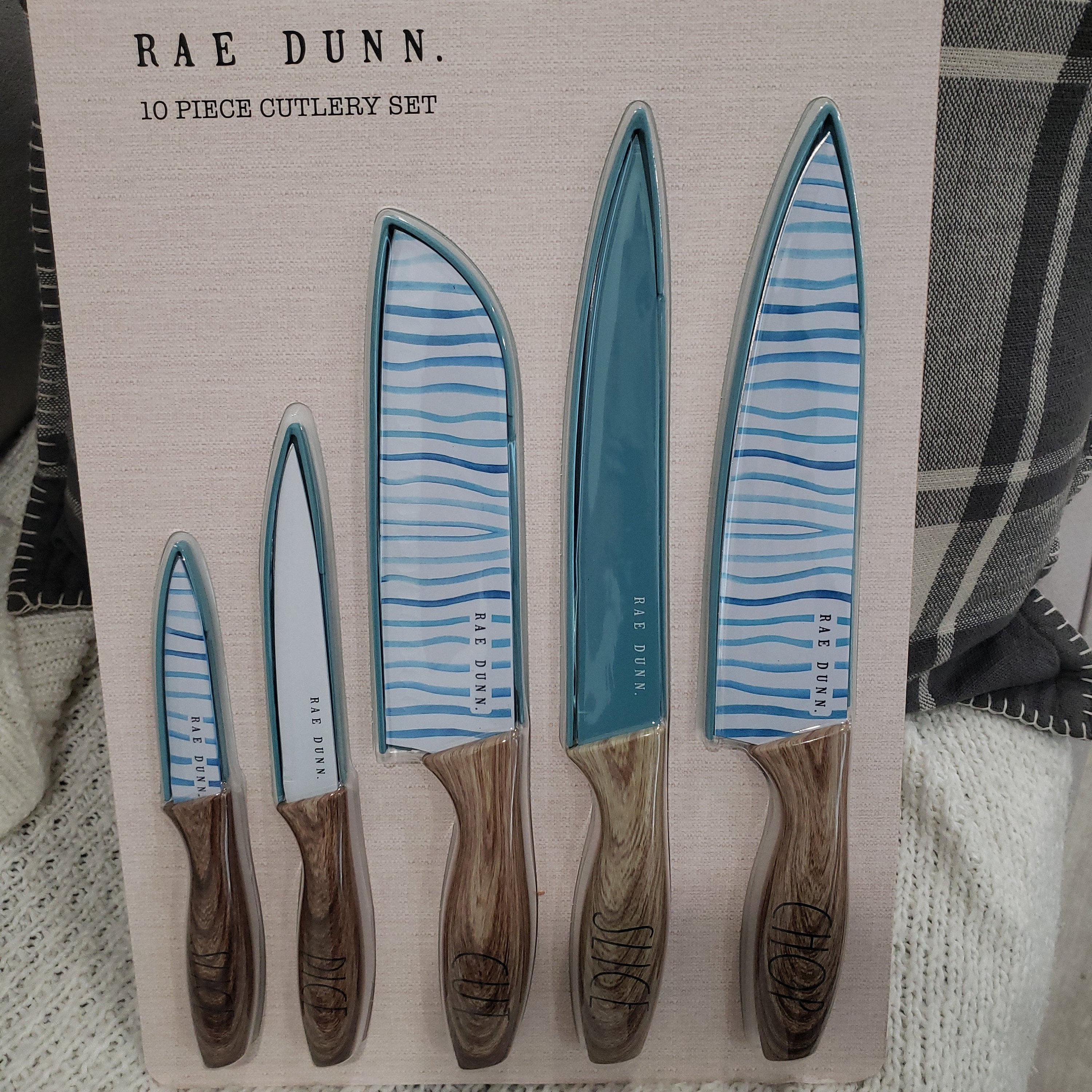 Rae Dunn 10 Piece Slice, Dice, Cut, Chop Cutlery Set Kitchen Collection